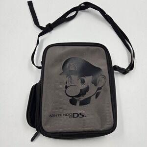 Nintendo DS Mario Crossbody Carrying Case Bag A.L.S. Industries Grey Black